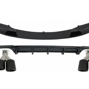 Kit prelungire bara fata si difuzor spate BMW Seria 3 F30 F31 negru lucios Ieftin