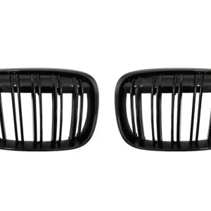 Grile centrale duble BMW X1 F48 Pre-LCI, negru lucios, design M Plată sigură