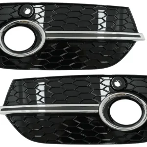 Preț mic Grile laterale Audi Q3 8U 2011-2014 RS Design negru lucios cu crom