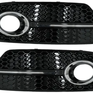 Grile laterale Audi Q5 8R SUV RS Design, negru lucios cu insertii chrome Ofertă exclusivă