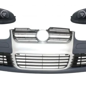 Disponibil imediat Bara fata R32 cu faruri pentru VW Golf 5 si Jetta, Aluminiu Look