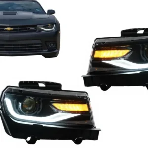 Preț redus Faruri LED DRL pentru Chevrolet Camaro 2014-2015 cu semnal dinamic, look 2016+