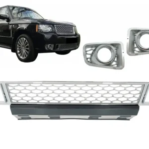 Discount Grilă bară față cu ornamente proiectoare pentru Range Rover L322 2010-2012 crom