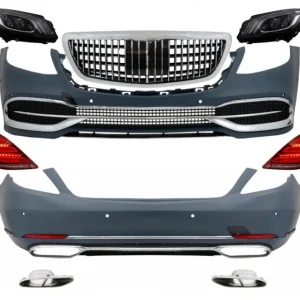 Pachet exterior Mercedes S-Class W222 Facelift S63 M-Design cu faruri LED Nu rata