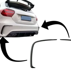 Flapsuri bara spate Mercedes A-Class W176 2012-2018, negru lucios Reducere