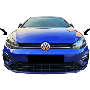 Pleoape faruri VW Golf 7 5G 2013-2017, ABS negru lucios Noutate