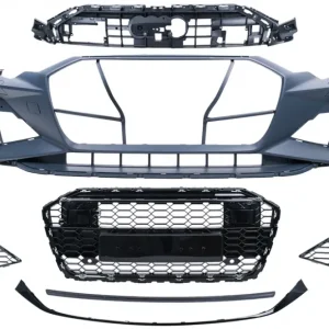 Bara fata Audi A6 C8 4K 2018+ design RS6, cu grila negru lucios Cel mai bun preț