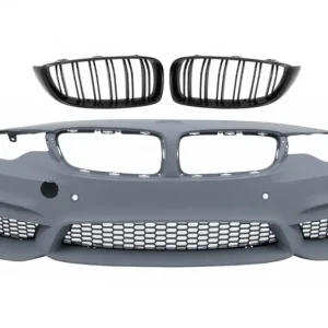 Bara fata BMW Seria 4 F32 F33 F36 cu grile negru lucios, M4 Design Ofertă