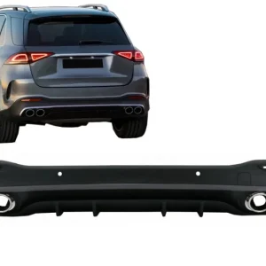 Chilipir Difuzor bara spate Mercedes GLE W167 SUV 2019+ cu ornamente crom GLE53