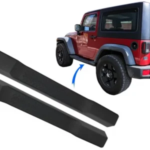 Praguri laterale negre pentru Jeep Wrangler JK Rubicon 2 usi 2007-2017 Plată sigură
