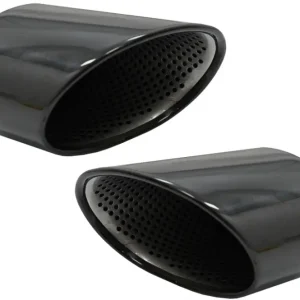 Discount Ornamente evacuare negre Audi A4 B9 și A5 F5, inox, set stânga-dreapta
