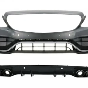 Kit bara fata si difuzor spate Mercedes C-Class C205 A205 2014-2019 negru Retur ușor