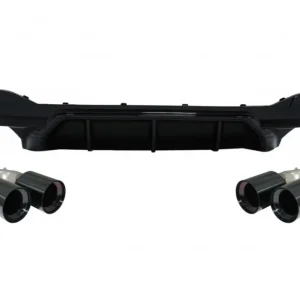 Difuzor bară spate negru lucios cu ornamente evacuare BMW Seria 5 G30/G31 Ofertă exclusivă