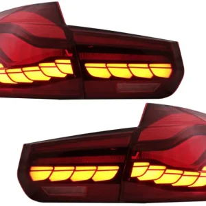 Bestseller Stopuri OLED BMW Seria 3 F30/F35/F80 rosu clar, M4 Design, semnal dinamic