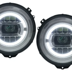 Faruri Full LED pentru Mercedes G-Class W463 2005-2017, Crom, Design Facelift 2018 Cel mai bun preț