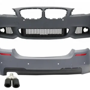 Pachet exterior BMW Seria 5 F10 M-Technik cu ornament evacuare carbon mat stanga Doar azi