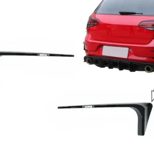 Retur ușor Prelungiri bara spate VW Golf 7.5 2017-2019, negru lucios