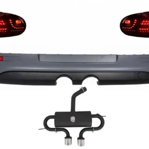 Livrare gratuită Pachet bara spate R32 Look cu evacuare si stopuri LED pentru VW Golf 5