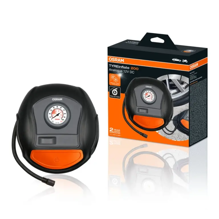 Ieftin Compresor auto OSRAM TYREinflate 200 12V cu manometru analogic