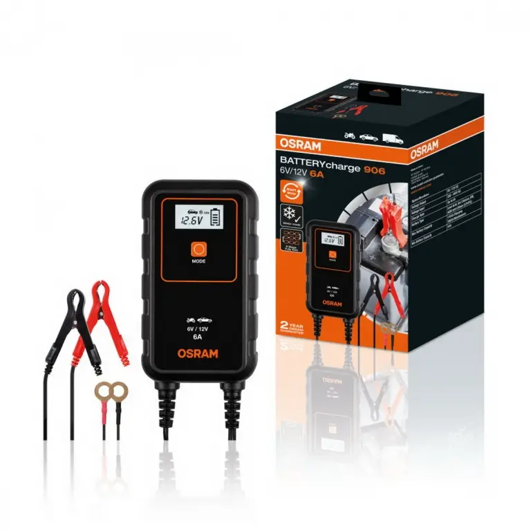Preț redus Redresor auto inteligent Osram BATTERYcharge 906, 6A, 6V/12V, Start-Stop