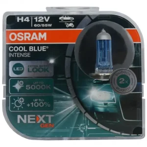 Set 2 becuri halogen H4 Osram Cool Blue Intense Next Gen 12V 5000K Promoție
