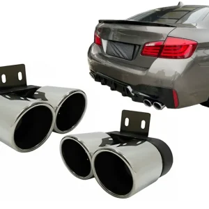 Retur gratuit Tobe ornament evacuare BMW Seria 5 F10 F11 2011-2017 M5 LCI crom