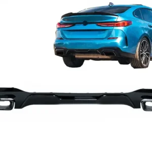 Difuzor bara spate BMW 2 Series F44 Gran Coupé negru lucios, evacuare dublă Comandă acum