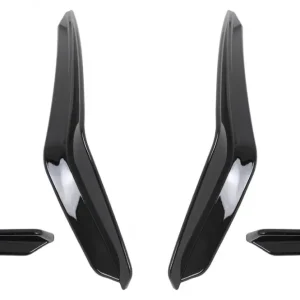 Ornamente bară față tip flapsuri VW Golf 8 GTI/R-Line 2020+ negru lucios Livrare expres