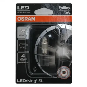 Bec LED auto Osram LEDriving SL C5W 31 mm, 6000K, alb rece Expediere rapidă
