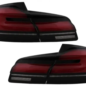 Stopuri LED BMW Seria 5 F10/F11/F07 2011-2017 rosu-negru, semnal dinamic Preț promoțional