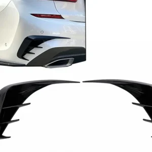 Reducere de preț Prelungiri bara spate BMW Seria 3 G20 G21 G28 2018+ Negru Lucios
