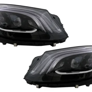 Livrare rapidă Faruri Full LED negre pentru Mercedes S-Class W222 2013-2017 facelift