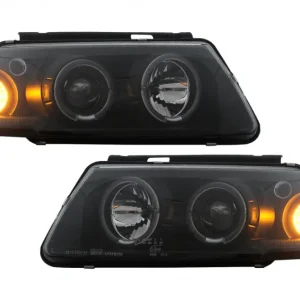 Cumpără online Faruri Angel Eyes negre pentru VW Passat B5 3B 1996-2000