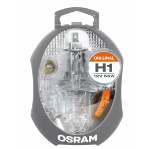 Trusă lămpi de rezervă auto OSRAM H1, 6 becuri și 3 siguranțe 12V Super ofertă