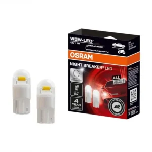 Set 2 becuri LED auto W5W Osram Night Breaker 12V, omologare RAR Ofertă limitată