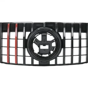 Grilă centrală Mercedes GLS X167 2019-2023 GTR Look negru cu inserții roșii Lichidare de stoc