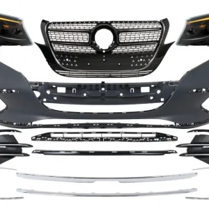 Kit exterior complet Mercedes Vito W447 2020-2024 cu bara fata, faruri si stopuri LED Ofertă de sezon