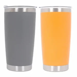 Nu rata Set 2 cani termoizolante din otel inoxidabil SS304, 590 ml, cu capac