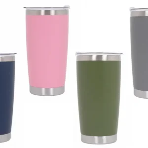 Reducere de preț Set 4 cani termoizolante din otel inoxidabil SS304, 590 ml, cu capac