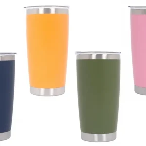 Set 4 cani termoizolante din otel inoxidabil SS304 cu capac, 590 ml Reducere de preț