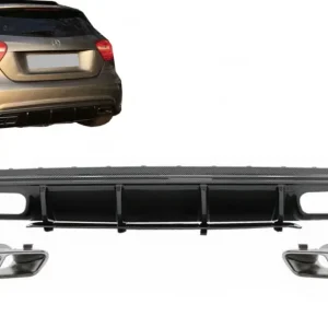 Difuzor bara spate Mercedes A-Class W176 2013-2018 cu ornamente A45 Noutate