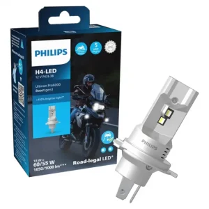 Lichidare de stoc Philips Ultinon Pro6000 Boost Bulb H4 LED 12V 18W 5800K Moto