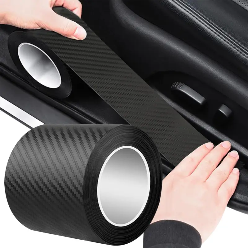 Transport gratuit Rola ornament autoadeziv din autocolant Carbon 3D, dimensiune 5m x 7cm, culoare Neagra FAVLine Selection