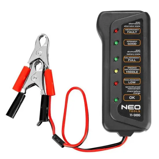 Ultima șansă Tester incarcare baterie auto, 12 V, LED, NEO GartenVIP DiyLine