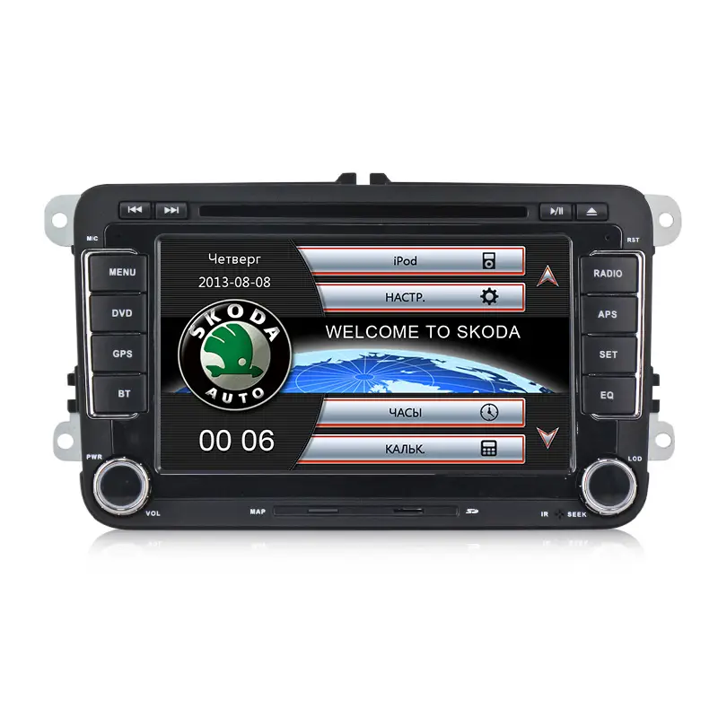 Cel mai vândut Navigatie Auto Multimedia cu GPS Skoda Octavia 2 Fabia Superb 2 Roomster Yeti, Windows 6.0, Dvd Player, USB, Bluetooth, Card 8GB Europa full