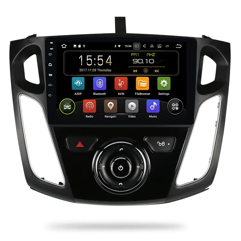 Cel mai vândut Navigatie Auto Multimedia cu GPS Ford Focus 2012 - 2018, Slot SIM 4G, Android, 2 GB RAM + 16 GB ROM, Internet, Aplicatii, Waze, Wi-Fi, USB, Bluetooth, Mirrorlink