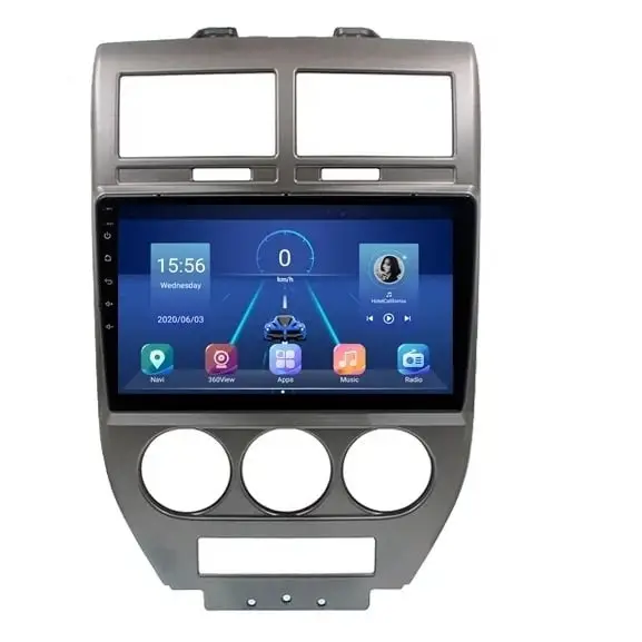 Lichidare de stoc Navigatie Auto Multimedia cu GPS Jeep Compass (2006 - 2010) 4 GB RAM + 64 GB ROM, Slot Sim 4G pentru Internet, Carplay, Android, Aplicatii, USB, Wi-Fi, Bluetooth