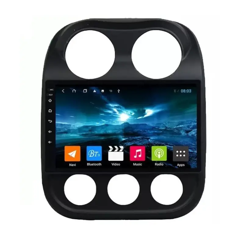 Navigatie Auto Multimedia cu GPS Jeep Compass (2010 - 2016), 4 GB RAM + 64 GB ROM, Slot Sim 4G pentru Internet, Carplay, Android, Aplicatii, USB, Wi-Fi, Bluetooth Plată sigură