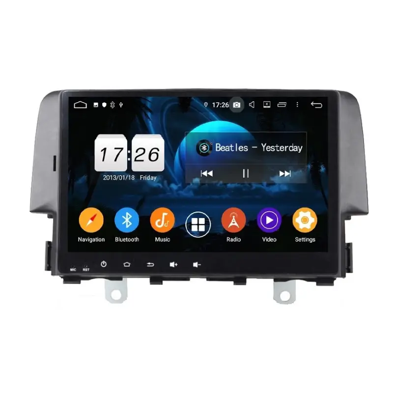 Navigatie Auto Multimedia cu GPS Honda Civic (2016 - 2020), 4 GB RAM + 64 GB ROM, Slot Sim 4G pt Internet, Carplay, Android, Aplicatii, USB, Wi-Fi, Bluetooth Disponibil imediat