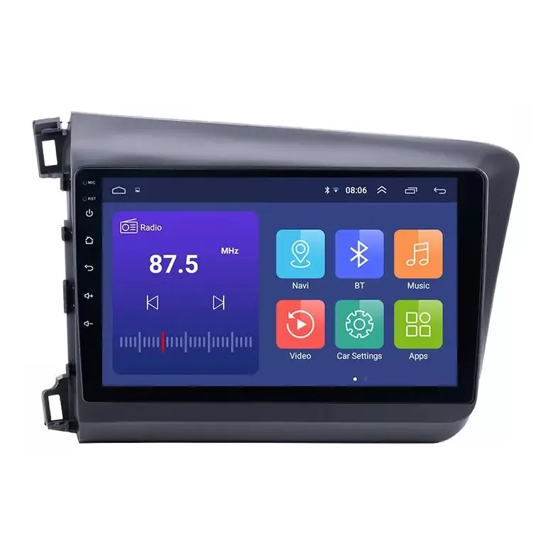 Navigatie Auto Multimedia cu GPS Honda Civic (2011 - 2015), 4 GB RAM + 64 GB ROM, Slot Sim 4G pentru Internet, Carplay, Android, Aplicatii, USB, Wi-Fi, Bluetooth Noutate